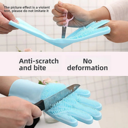 Pet Grooming Bath Gloves for Cats & Dogs | Thickened Anti-Bite Washing Gloves, Gentle Deshedding & Cleaning, Durable Pet Grooming Accessories
