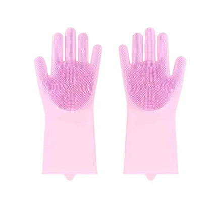 Pet Grooming Bath Gloves for Cats & Dogs | Thickened Anti-Bite Washing Gloves, Gentle Deshedding & Cleaning, Durable Pet Grooming Accessories